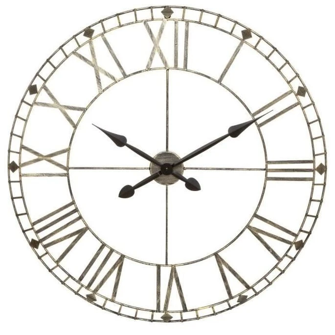 Horloge Vintage En Métal - Ø77 Cm - Gris Foncé 3 Horloge Vintage En Métal - Ø77 Cm - Gris Foncé
