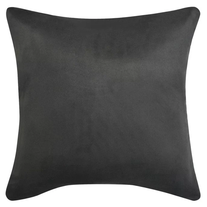 Housse De Coussin 4 Pcs 40x40 Cm Polyester Faux Daim Anthracite 5 Housse De Coussin 4 Pcs 40x40 Cm Polyester Faux Daim Anthracite – Image 3