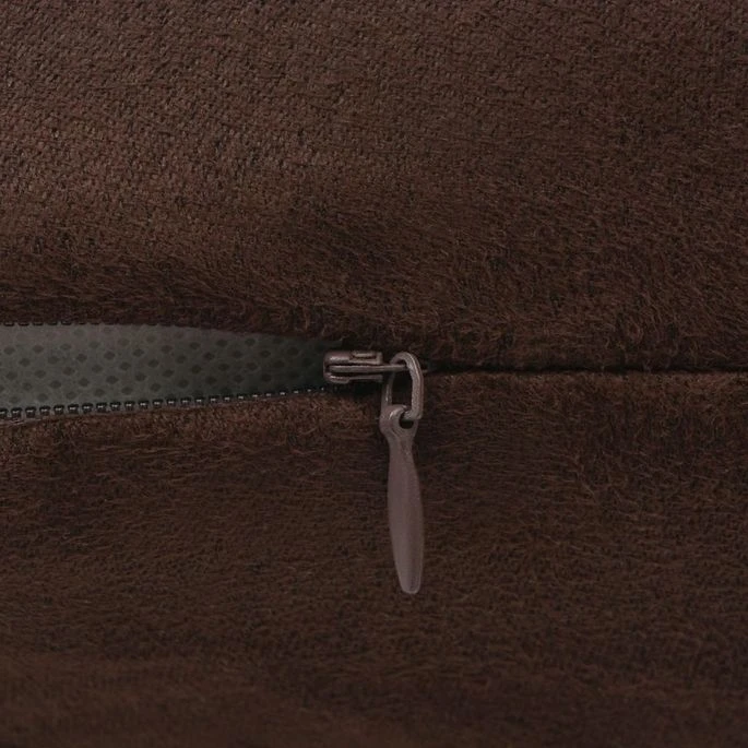 Housse De Coussin 4 Pcs 50x50 Cm Polyester Faux Daim Marron 4 Housse De Coussin 4 Pcs 50x50 Cm Polyester Faux Daim Marron – Image 2