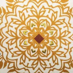 Housse De Coussin Hindou Brodé - 40 X 40 Cm - Jaune Ocre -Philips Boutique housse de coussin hindou brode 40 x 40 cm jaune ocre 3560238696736 752687