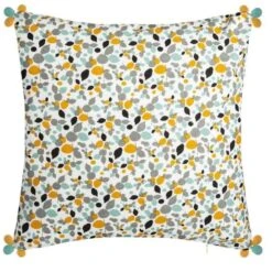 Housse De Coussin Razzo 3 Pompoms - 40 X 40 Cm