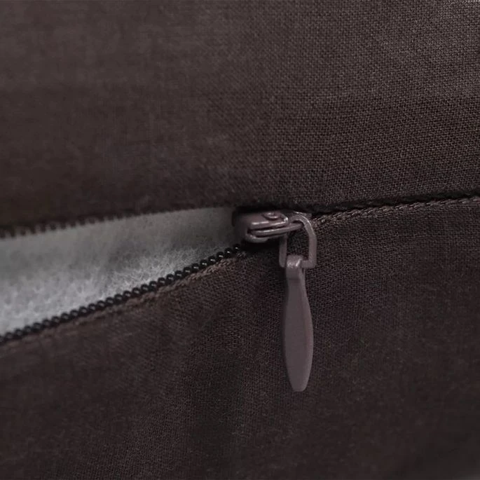 Housses De Coussin 4 Pcs Coton Marron 50x50 Cm 4 Housses De Coussin 4 Pcs Coton Marron 50x50 Cm – Image 2