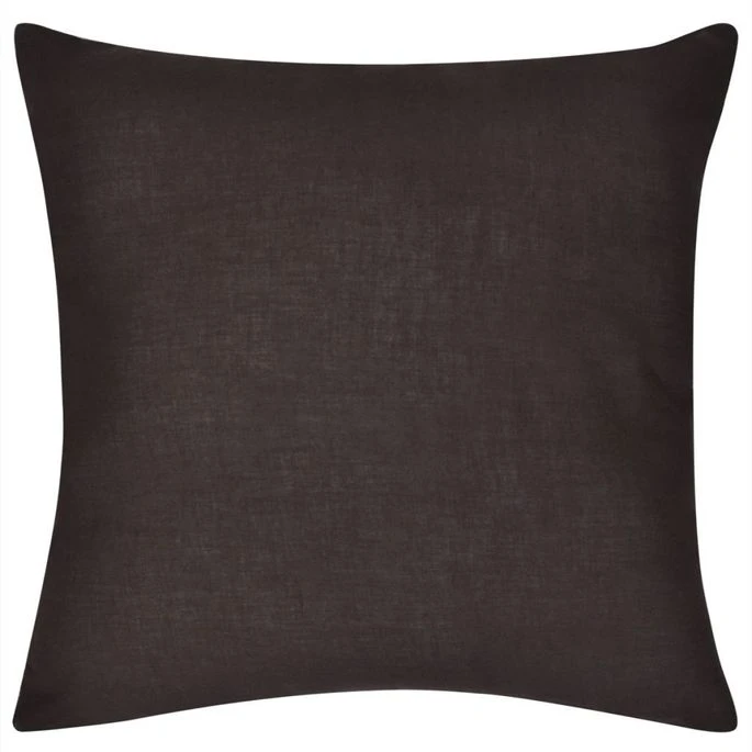 Housses De Coussin 4 Pcs Coton Marron 50x50 Cm 5 Housses De Coussin 4 Pcs Coton Marron 50x50 Cm – Image 3