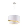 ID Suspension Double Asymétrique SHIRA 2 - Blanc Et Doré - 40 X 25cm -Philips Boutique id suspension double asymetrique shira 2 blanc et dore 40 x 25cm 761907