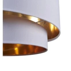 ID Suspension Double Asymétrique SHIRA 2 - Blanc Et Doré - 40 X 25cm -Philips Boutique id suspension double asymetrique shira 2 blanc et dore 40 x 25cm 761910