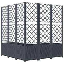 Jardinière Avec Treillis Gris Foncé 120x120x136 Cm PP 15 Jardinière Avec Treillis Gris Foncé 120x120x136 Cm PP -Philips Boutique jardiniere avec treillis gris fonce 120x120x136 cm pp 3666722840446 1373036