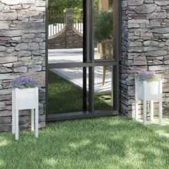 Jardinières D'extérieur 2 Pcs Blanc 31x31x70 Cm Bois De Pin 11 Jardinières D'extérieur 2 Pcs Blanc 31x31x70 Cm Bois De Pin -Philips Boutique jardinieres d exterieur 2 pcs blanc 31x31x70 cm bois de pin 3666722143912 1302731