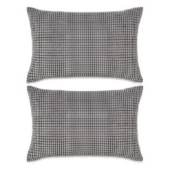 Jeu De Coussin 2 Pcs Velours 40 X 60 Cm Gris 2