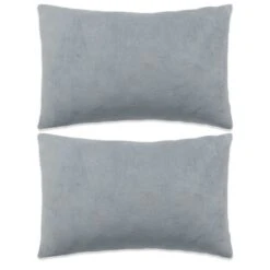 Jeu De Coussin 2 Pcs Velours 40 X 60 Cm Gris