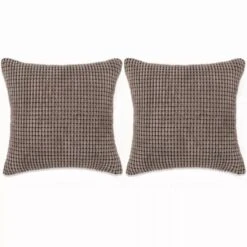 Jeu De Coussin 2 Pcs Velours 45 X 45 Cm Marron
