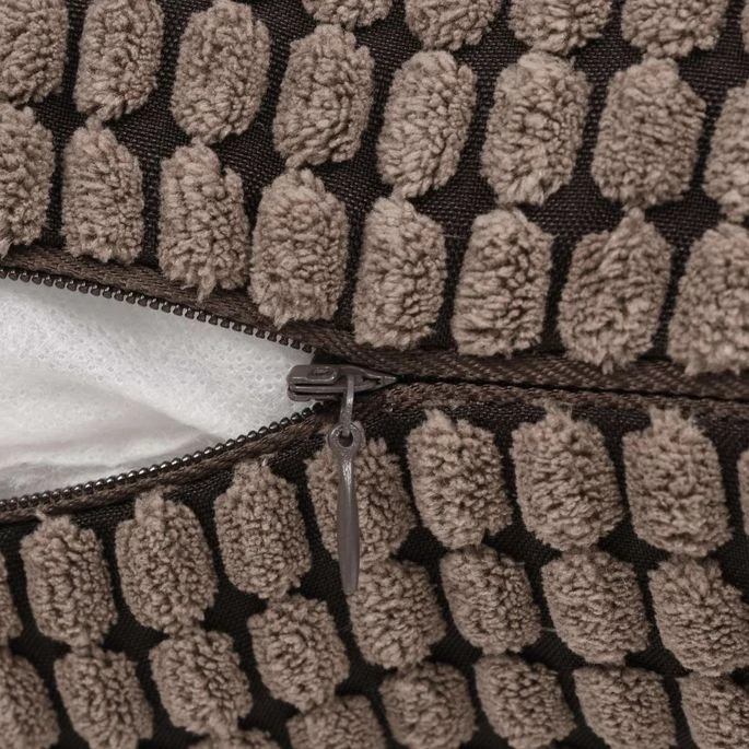 Jeu De Coussin 2 Pcs Velours 45 X 45 Cm Marron 5 Jeu De Coussin 2 Pcs Velours 45 X 45 Cm Marron – Image 3