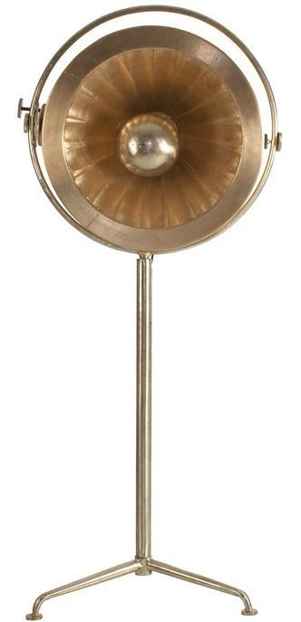 Lampadaire Art Déco Métal Doré Mate Yavain H 154 3 Lampadaire Art Déco Métal Doré Mate Yavain H 154