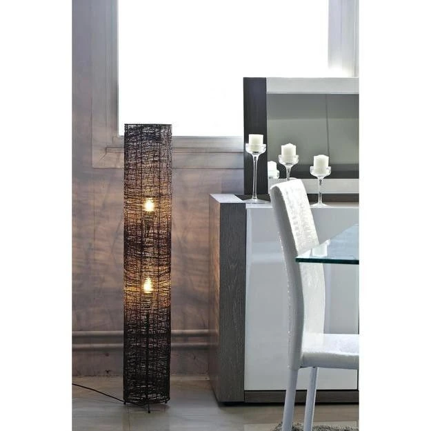 Lampadaire Cylindrique Rotin Marron Jopun 6 Lampadaire Cylindrique Rotin Marron Jopun – Image 4