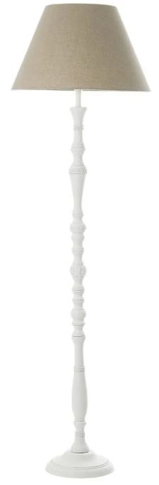 Lampadaire En Pin Massif Blanc Gabin