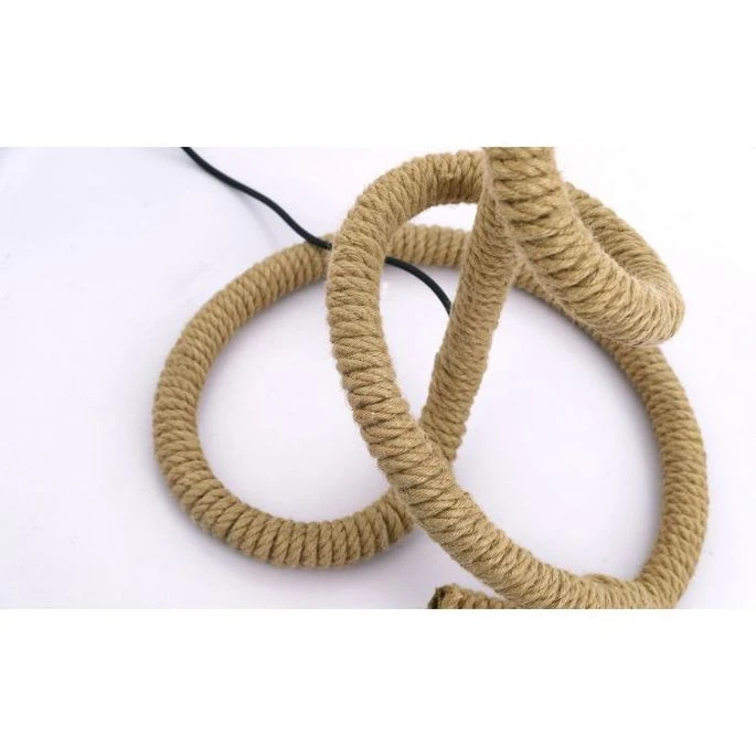 Lampadaire Tissu Blanc Et Pied Corde Rathor 11 Lampadaire Tissu Blanc Et Pied Corde Rathor – Image 9