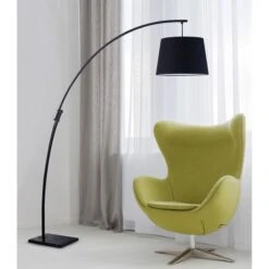 Lampadaire Tissu Et Socle Marbre Noir Ricina -Philips Boutique lampadaire tissu et socle marbre noir patrizia 3248116612305 413276