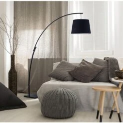 Lampadaire Tissu Et Socle Marbre Noir Ricina -Philips Boutique lampadaire tissu et socle marbre noir patrizia 3248116612305 413277