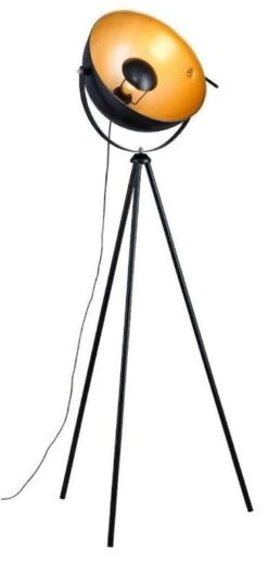 Lampadaire Trépied Métal Noir Nady