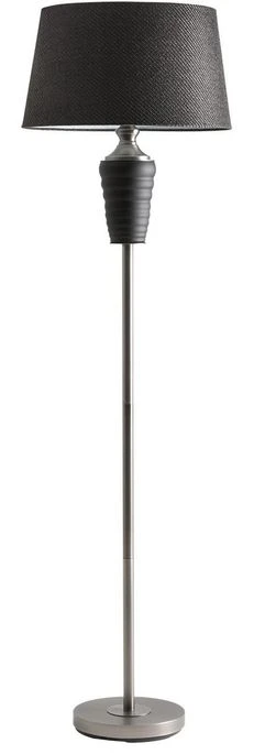 Lampadaire Verre Argenté Et Tissu Noir Dayan