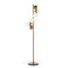 Lampadaire Verre Blanc Et Pied Métal Doré Xéna H 153 Cm -Philips Boutique lampadaire verre blanc et pied metal dore 8435471840183 374950