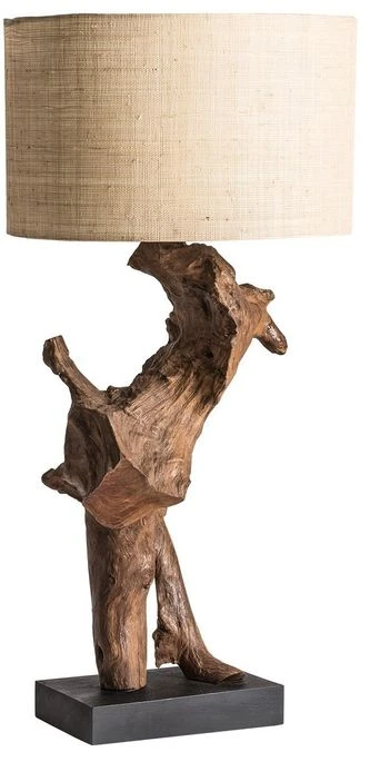 Lampe à Poser Racine De Bois Clair Vieilli Oprah 3 Lampe à Poser Racine De Bois Clair Vieilli Oprah