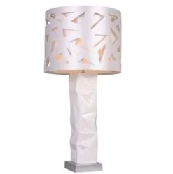 Lampe De Table Ceramique Blanc Annie H 93.5 Cm