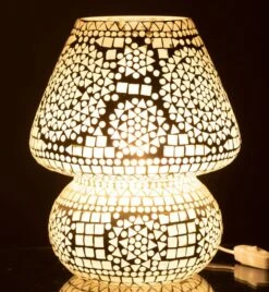 Lampe De Chevet En Verre Blanc Mosaïques Ekio - Lot De 2 10 Lampe De Chevet En Verre Blanc Mosaïques Ekio - Lot De 2 -Philips Boutique lampe de chevet en verre blanc mosaiques ekio lot de 2 5400924209582 1369031