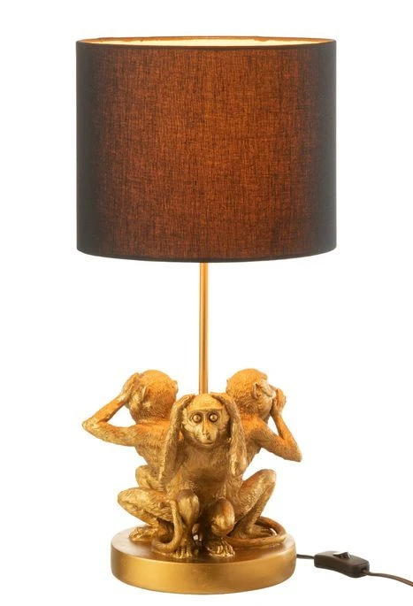 Lampe De Chevet Singe Doré Jacynthe H 1.96 Cm 4 Lampe De Chevet Singe Doré Jacynthe H 1.96 Cm – Image 2