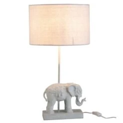 Lampe De Table éléphant Tissu Et Résine Blanc Omani -Philips Boutique lampe de table elephant tissu et resine blanc omani 5400924021146 378119