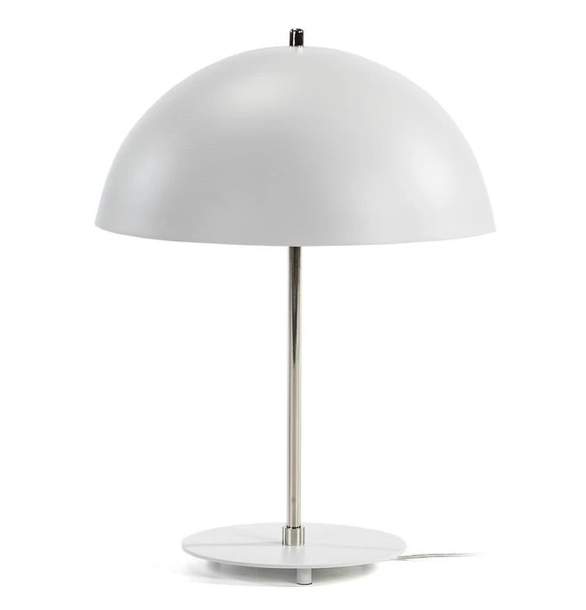 Lampe De Table Métal Blanc Et Pied Métal Nickel Onash 3 Lampe De Table Métal Blanc Et Pied Métal Nickel Onash