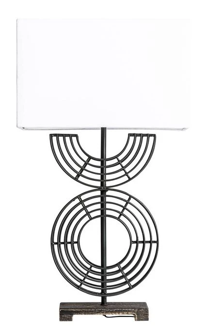 Lampe De Table Métal Blanc Et Pied Noir Zatra 3 Lampe De Table Métal Blanc Et Pied Noir Zatra