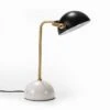 Lampe De Table Noir Et Marbre Blanc Et Doré Xéna -Philips Boutique lampe de table noir et marbre blanc et dore 8435471823230 239682
