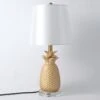 Lampe De Table Tissu Blanc Et Pied Ananas Doré Danas -Philips Boutique lampe de table tissu blanc et pied ananas dore zanas 3327480054550 558166
