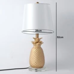 Lampe De Table Tissu Blanc Et Pied Ananas Doré Danas 16 Lampe De Table Tissu Blanc Et Pied Ananas Doré Danas -Philips Boutique lampe de table tissu blanc et pied ananas dore zanas 3327480054550 558170