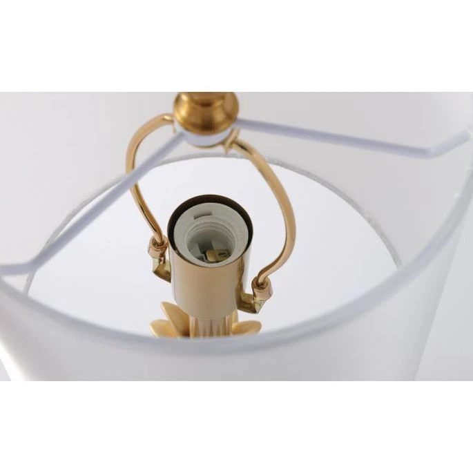 Lampe De Table Tissu Blanc Et Pied Ananas Doré Danas 9 Lampe De Table Tissu Blanc Et Pied Ananas Doré Danas – Image 7