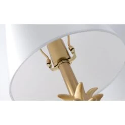 Lampe De Table Tissu Blanc Et Pied Ananas Doré Danas 19 Lampe De Table Tissu Blanc Et Pied Ananas Doré Danas -Philips Boutique lampe de table tissu blanc et pied ananas dore zanas 3327480054550 558173