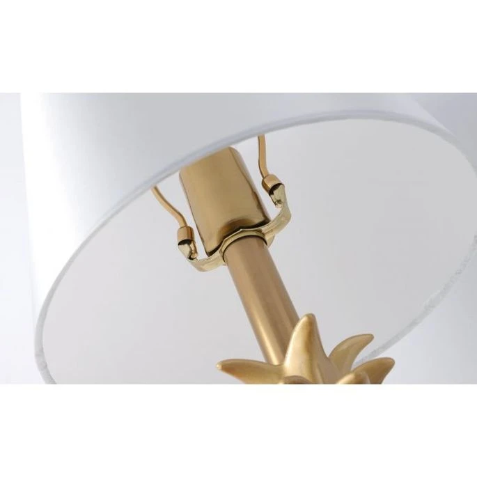 Lampe De Table Tissu Blanc Et Pied Ananas Doré Danas 10 Lampe De Table Tissu Blanc Et Pied Ananas Doré Danas – Image 8