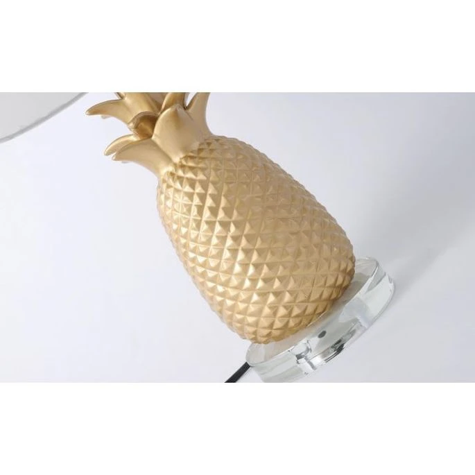 Lampe De Table Tissu Blanc Et Pied Ananas Doré Danas 11 Lampe De Table Tissu Blanc Et Pied Ananas Doré Danas – Image 9
