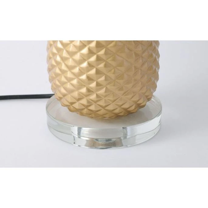 Lampe De Table Tissu Blanc Et Pied Ananas Doré Danas 12 Lampe De Table Tissu Blanc Et Pied Ananas Doré Danas – Image 10