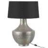 Lampe De Table Tissu Noir Et Métal Argenté Winno -Philips Boutique lampe de table tissu noir et metal argente winno 5415203767912 370739