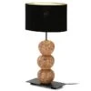 Lampe De Table Tissu Noir Et Pied Coco Naturel Palim -Philips Boutique lampe de table tissu noir et pied coco naturel 8435471837657 574911