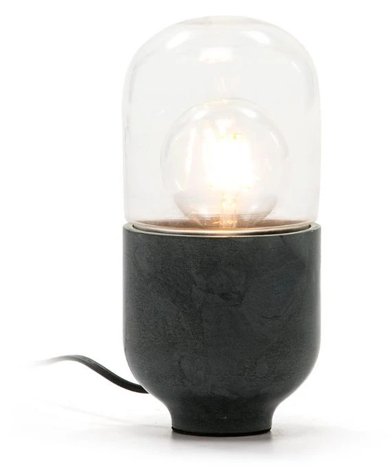 Lampe De Table Verre Transparent Et Marbre Gris Trois 3 Lampe De Table Verre Transparent Et Marbre Gris Trois