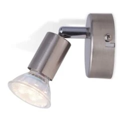 Lampe Murale Avec 2 Spots LED En Nickel Satiné -Philips Boutique lampe murale avec 2 spots led en nickel satine 3666722609586 1367143
