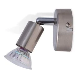 Lampe Murale Avec 2 Spots LED En Nickel Satiné -Philips Boutique lampe murale avec 2 spots led en nickel satine 3666722609586 1367144