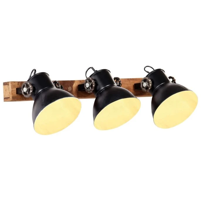 Lampe Murale Industrielle Noir 65x25 Cm E27 3 Lampe Murale Industrielle Noir 65x25 Cm E27