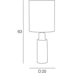 Lampe Santal - Céramique Et Lin - Rétro Années 70 - Cylindre - E27 - Ø25 Cm - Brun -Philips Boutique lampe santal ceramique et lin retro annees 70 cylindre e27 25 cm brun 3188000778611 1133472