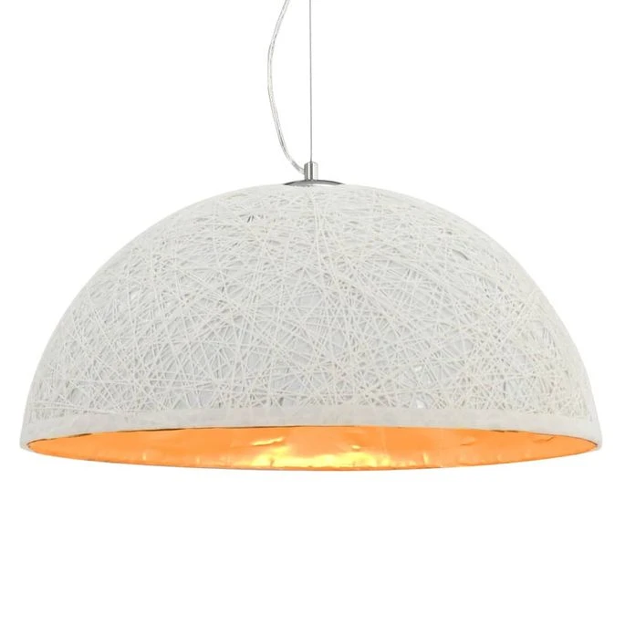 Lampe Suspendue Blanc Et Doré Ø50 Cm E27 3 Lampe Suspendue Blanc Et Doré Ø50 Cm E27
