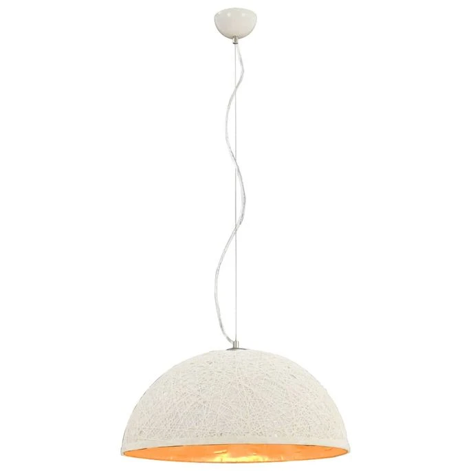 Lampe Suspendue Blanc Et Doré Ø50 Cm E27 6 Lampe Suspendue Blanc Et Doré Ø50 Cm E27 – Image 4