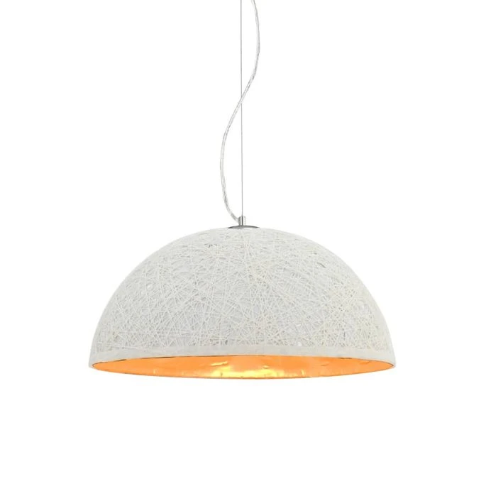 Lampe Suspendue Blanc Et Doré Ø50 Cm E27 7 Lampe Suspendue Blanc Et Doré Ø50 Cm E27 – Image 5