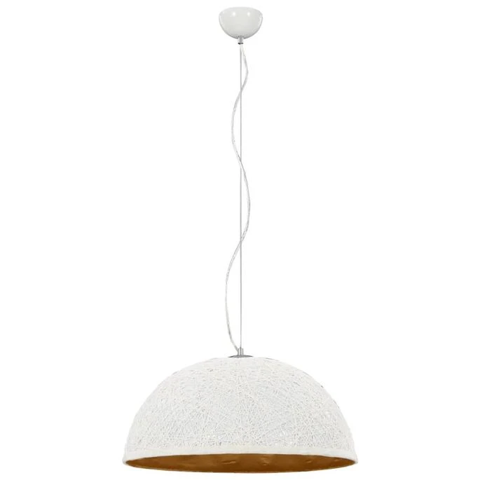 Lampe Suspendue Blanc Et Doré Ø50 Cm E27 8 Lampe Suspendue Blanc Et Doré Ø50 Cm E27 – Image 6